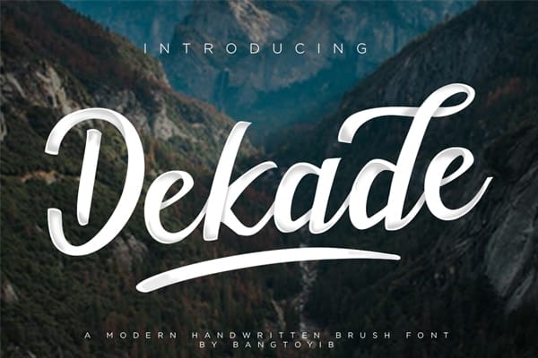 Dekade Brush Font