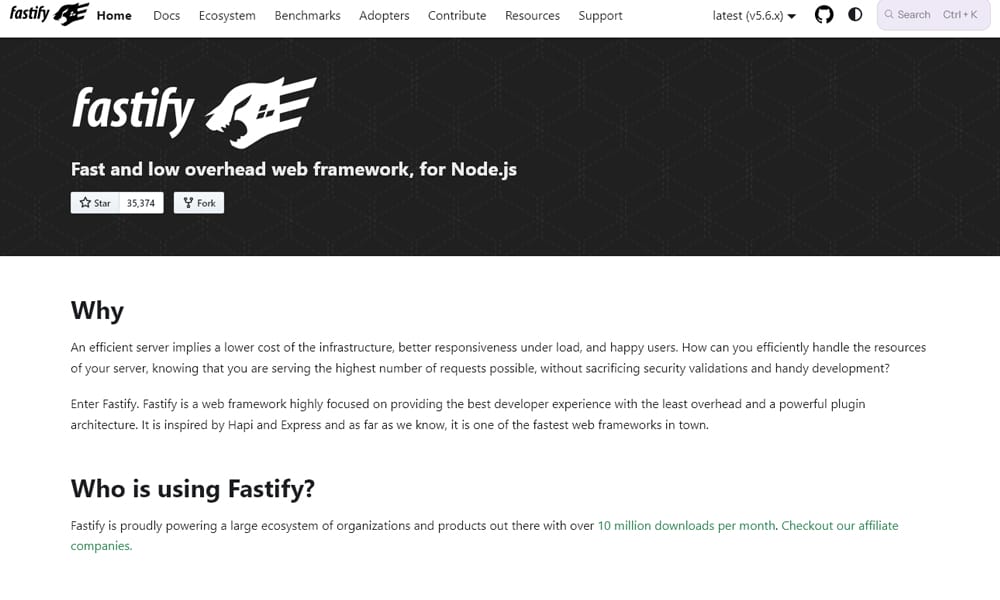 100+ JavaScript Frameworks for Web Developers 117 Fastify