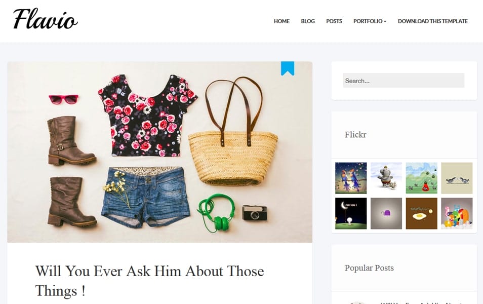 Flavio Simple Responsive Blogger Template