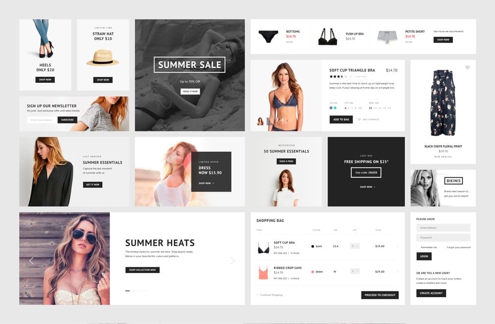 Latest Free Useful UI Elements PSD For E-commerce Websites 39 Free Ecommerce UI Kit PSD