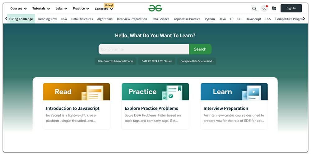 Best Places to Learn Web Development 6 GeeksforGeeks