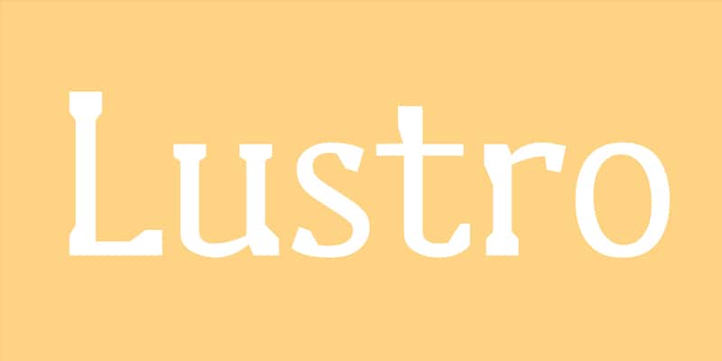 Lustro Font