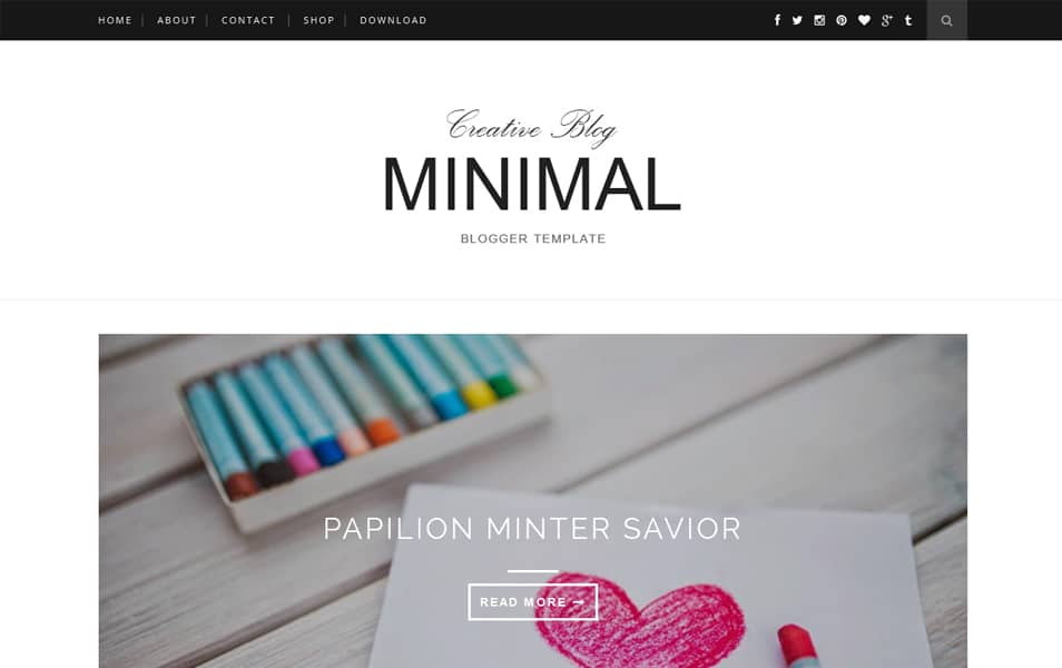 Minimal - Clean & Responsive Blogger Template