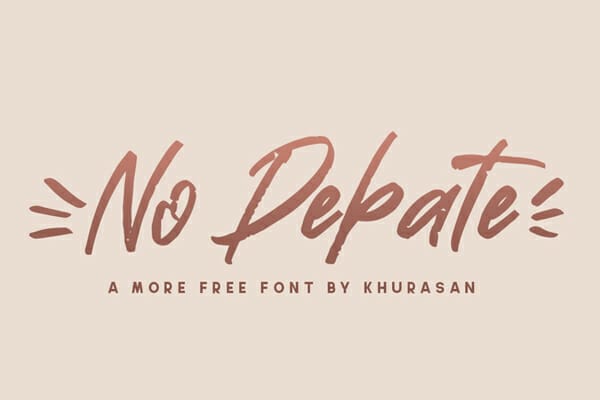 No Debate Font