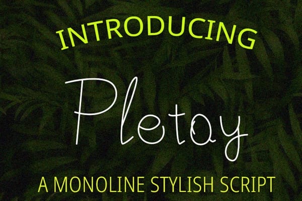 Pletoy Script Font