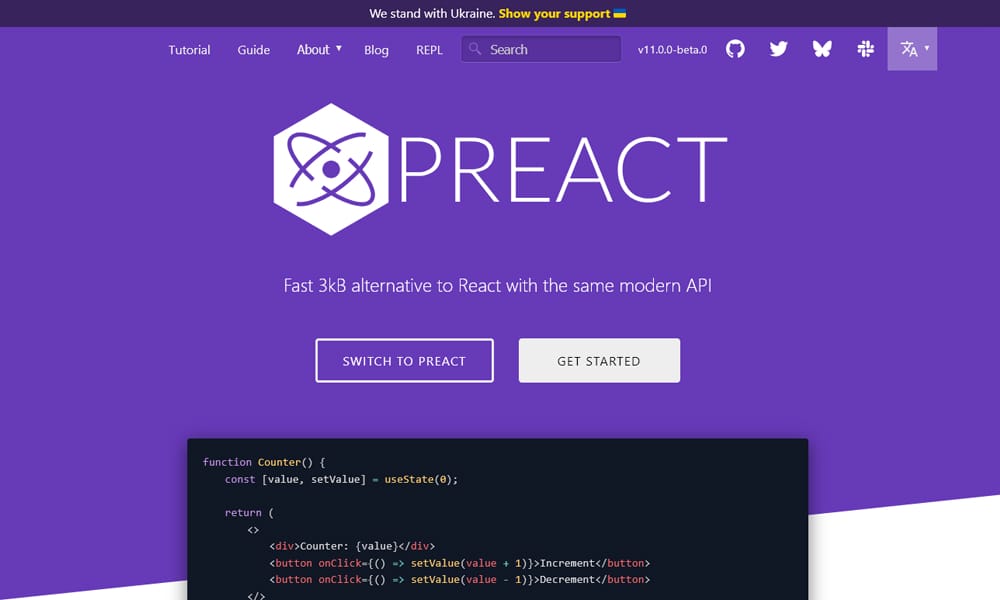 100+ JavaScript Frameworks for Web Developers 120 Preact