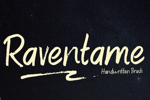Raventame-Handwritten-Brush-Font