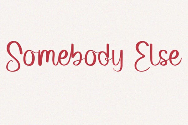 Somebody Else Handwriting Font