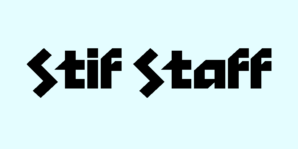 Stiff Staff Font