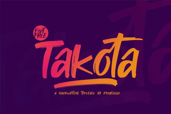 Takota Handwritten Brush Font