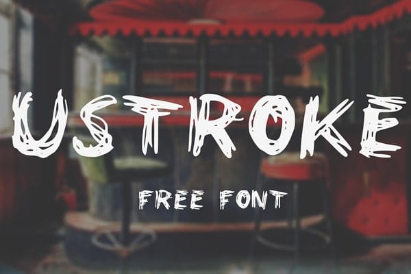 Ustroke Hand Drawn Font