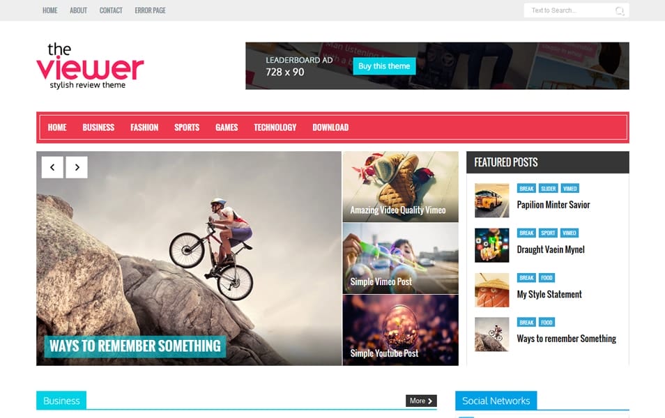 Viewer Responsive Blogger Template