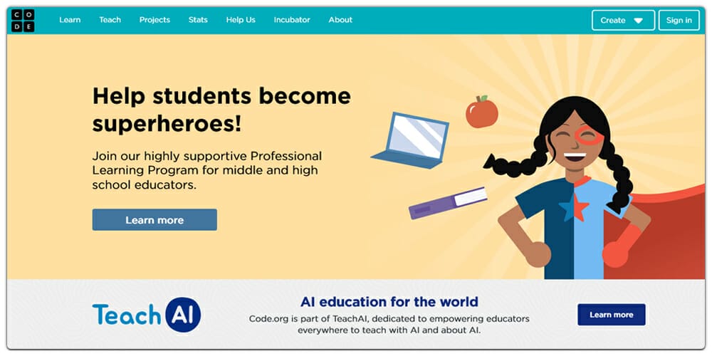 Best Places to Learn Web Development 4 code org