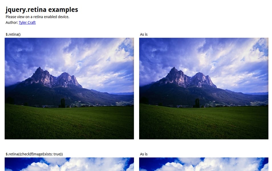 jQuery Retina Plugin