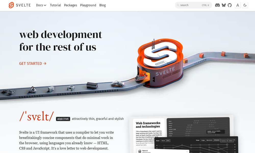 100+ JavaScript Frameworks for Web Developers 121 svelte