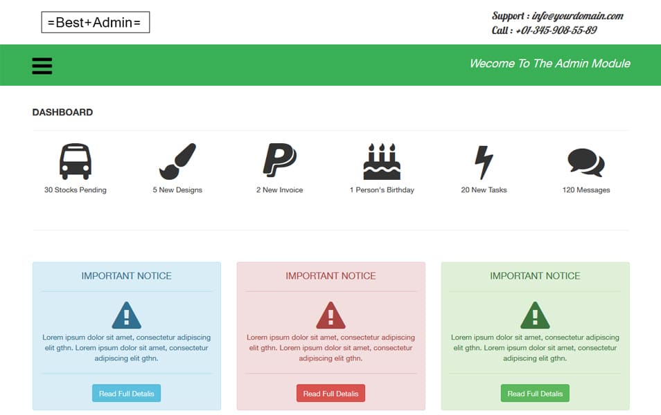 100+ Best Free Bootstrap Admin Templates 177 BEST ADMIN