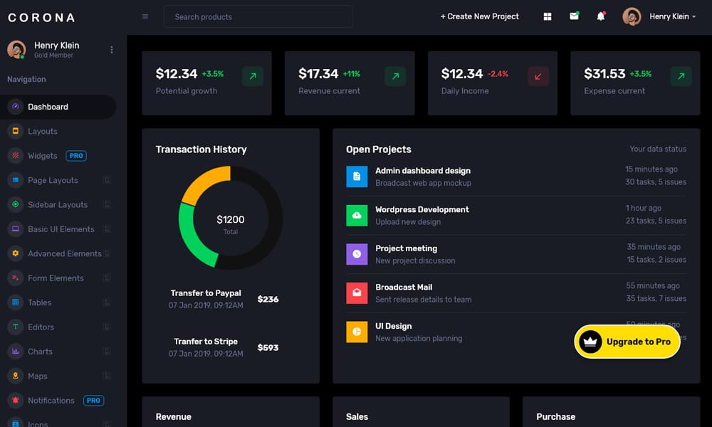 100+ Best Free Bootstrap Admin Templates 192 Corona Admin