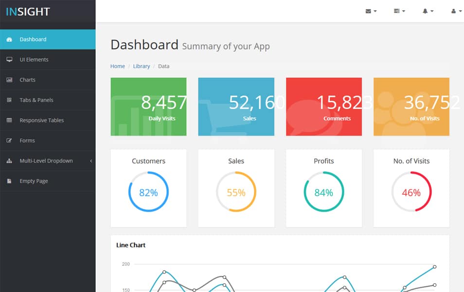 100+ Best Free Bootstrap Admin Templates 166 Insight Bootstrap HTML5 Admin Template
