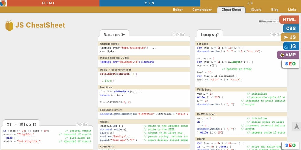 JS CheatSheet