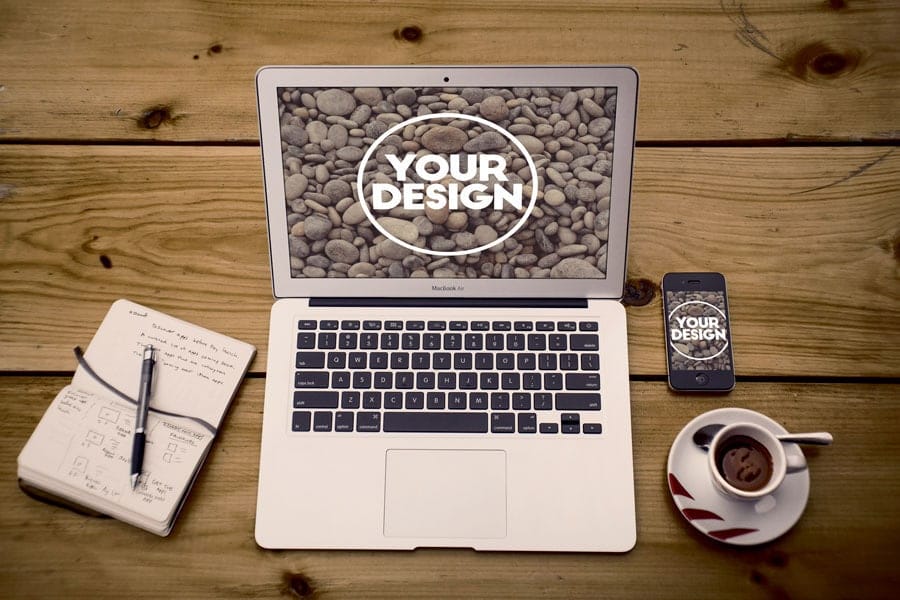 Macbook Air Free Mockup PSD