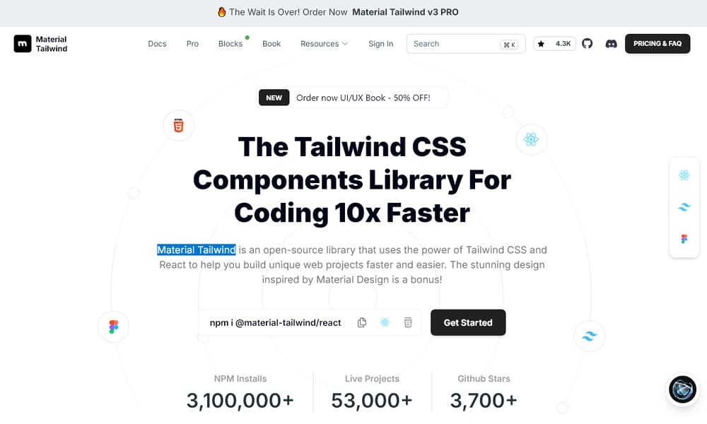 25+ Best Material Design Frameworks 24 Material Tailwind