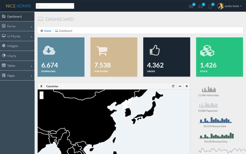 100+ Best Free Bootstrap Admin Templates 159 Nice Admin - Free bootstrap admin HTML template