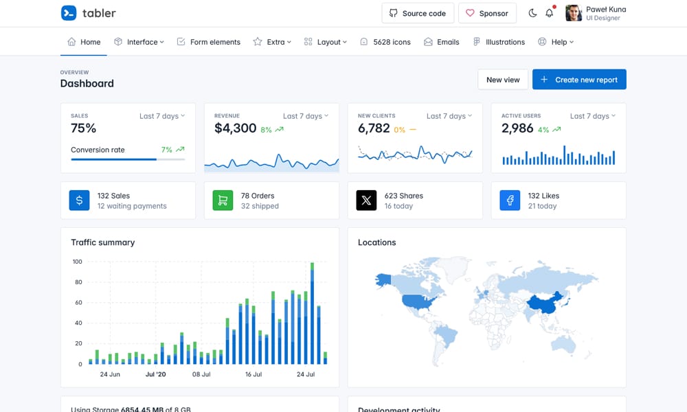 100+ Best Free Bootstrap Admin Templates 25 Tabler