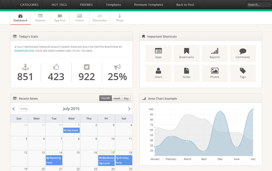 100+ Best Free Bootstrap Admin Templates 164 TemplateVamp - Twitter Bootstrap Admin Template