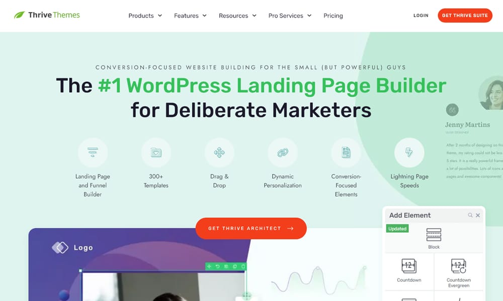 15+ Best Drag and Drop Wordpress Page Builders 10 Thrive Architect