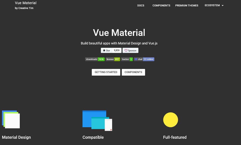 25+ Best Material Design Frameworks 22 Vue Material