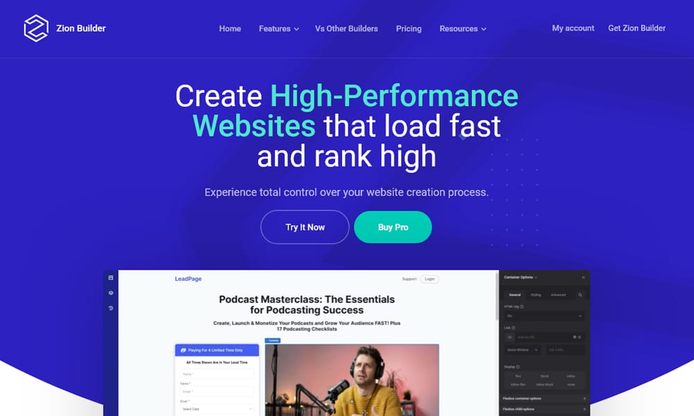 15+ Best Drag and Drop Wordpress Page Builders 21 Zion Builder