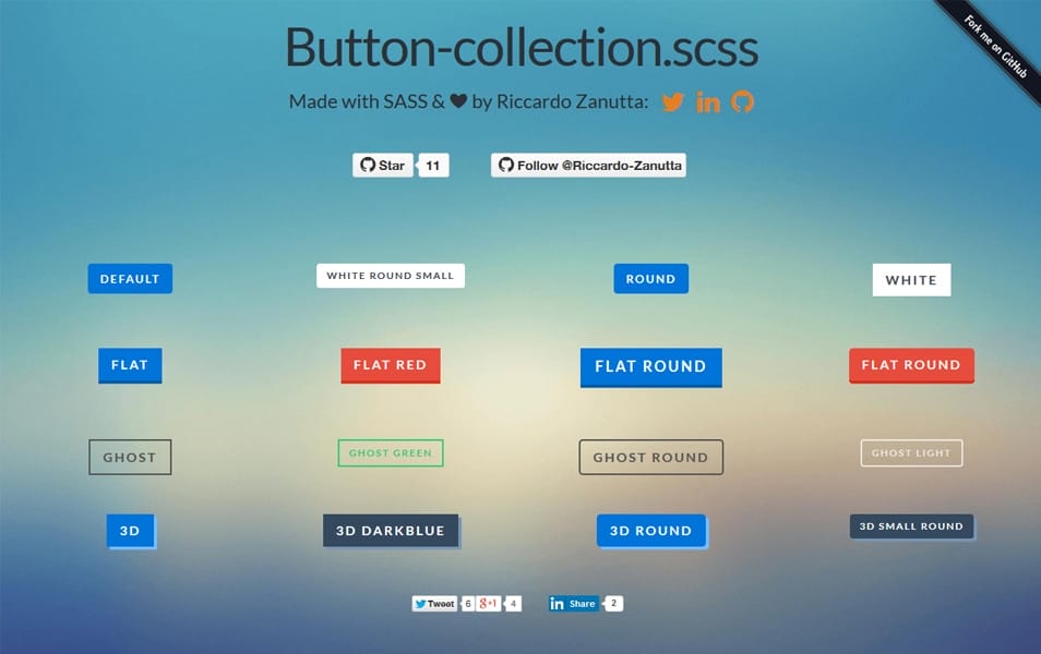 The Ultimate SASS Resources & Tools 74 Button-collection.scss