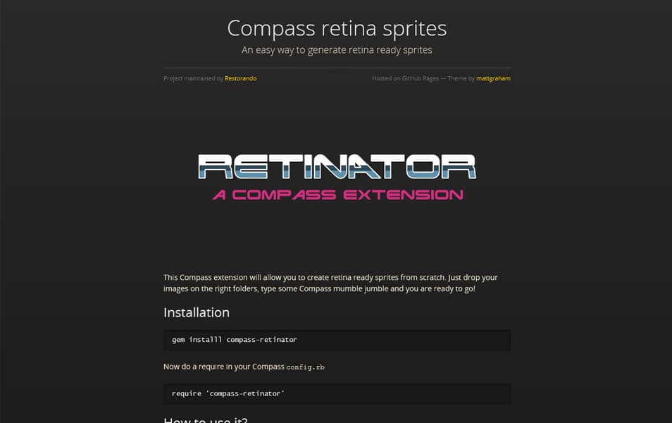 The Ultimate SASS Resources & Tools 79 Compass Retinator