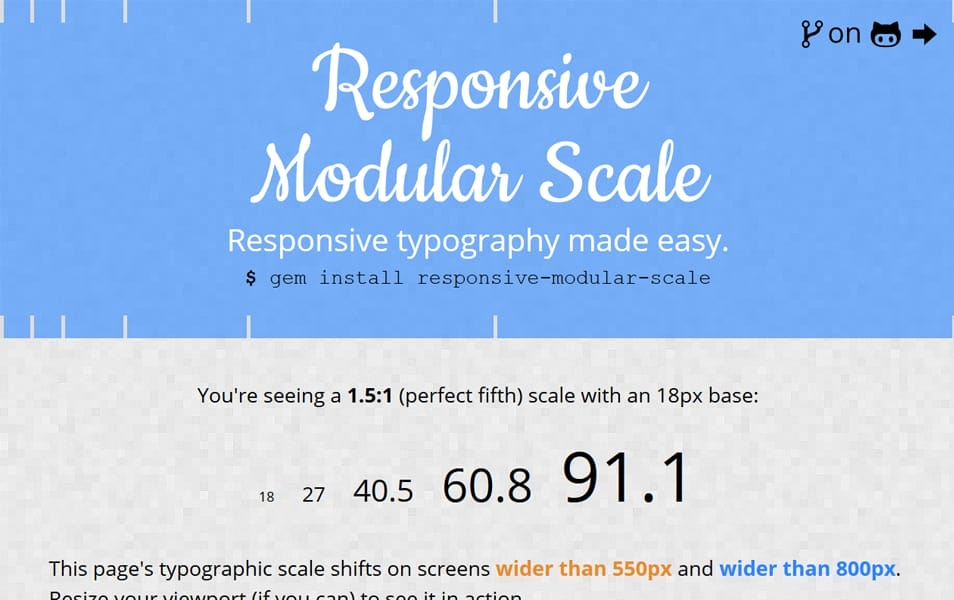 The Ultimate SASS Resources & Tools 58 Responsive Modular Scale