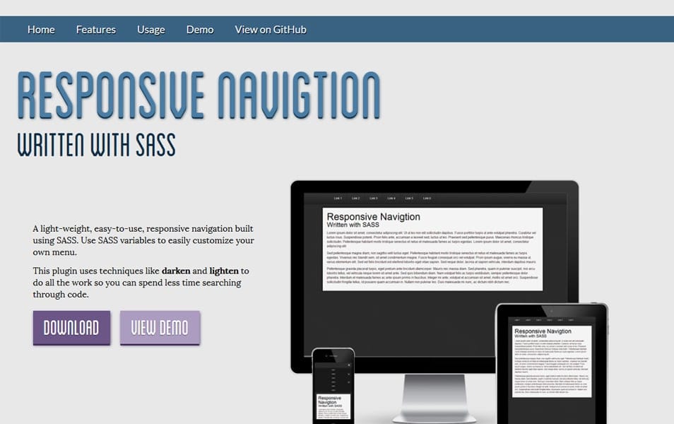 The Ultimate SASS Resources & Tools 78 Responsive SASS Navigtion