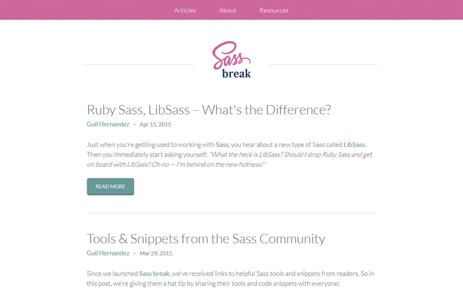 The Ultimate SASS Resources & Tools 132 Sass Break