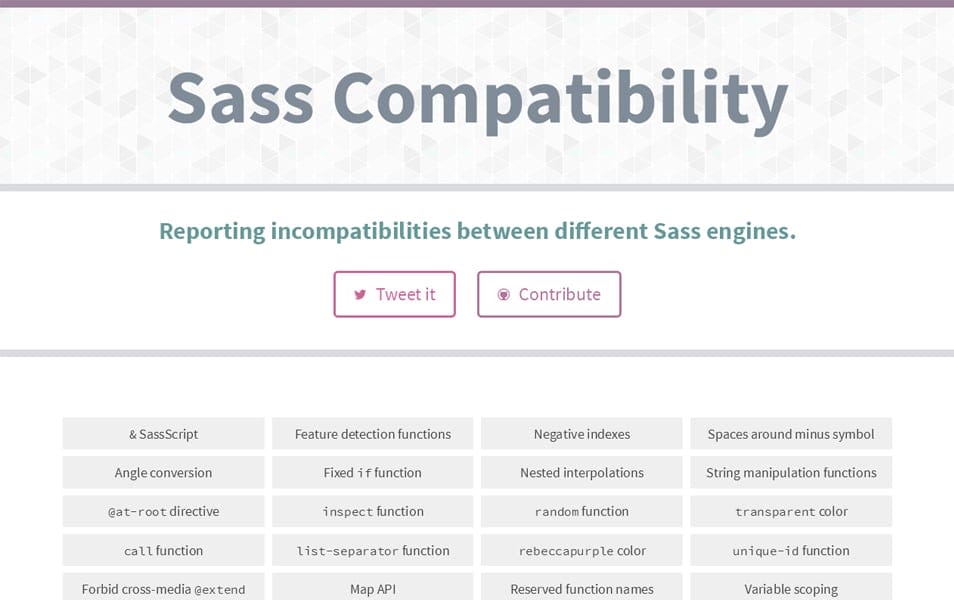 The Ultimate SASS Resources & Tools 134 Sass Compatibility
