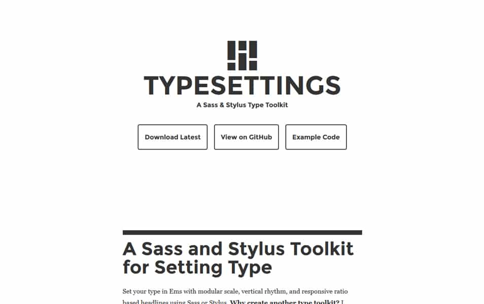 The Ultimate SASS Resources & Tools 54 Typesettings