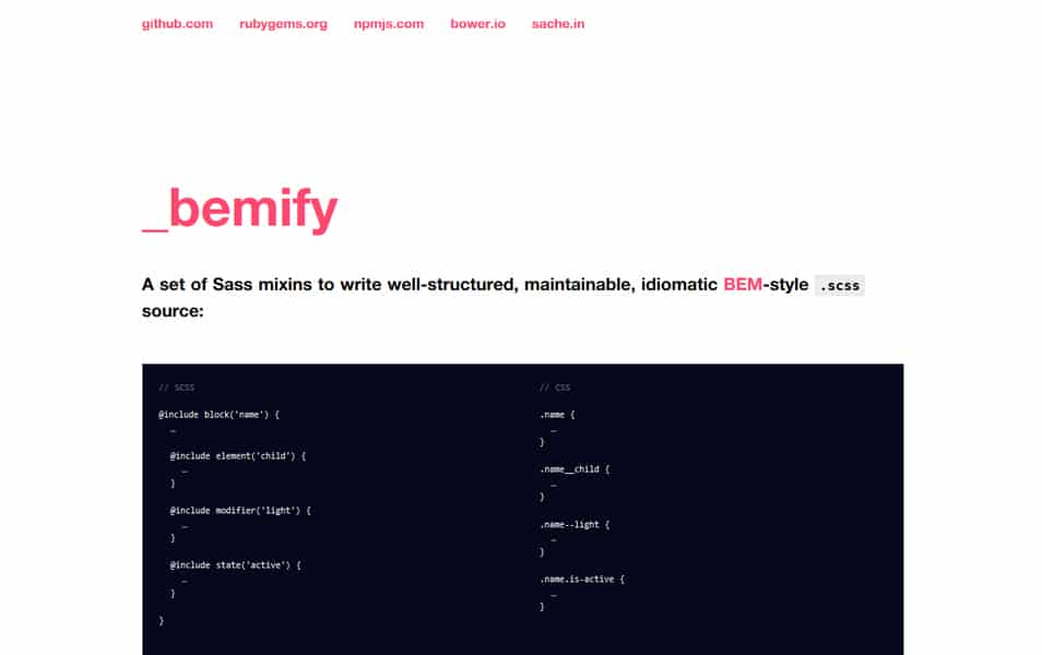The Ultimate SASS Resources & Tools 100 bemify