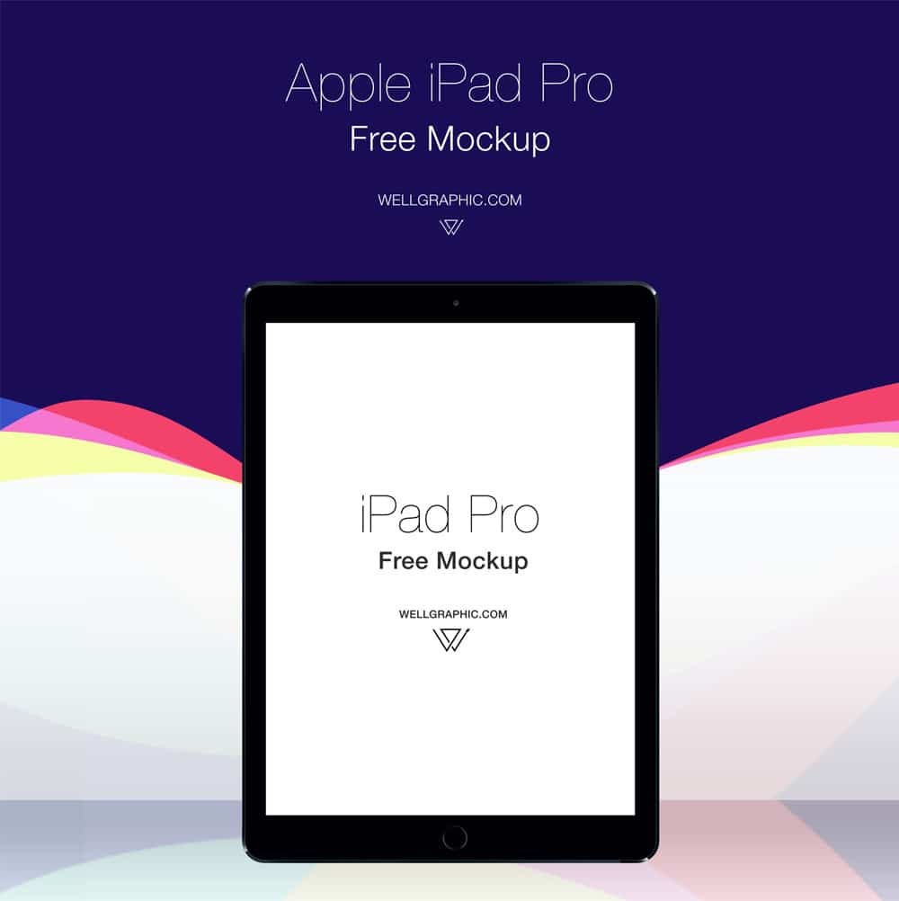 Latest Free Web Elements From September 2015 31 Apple iPad Pro Mockup PSD