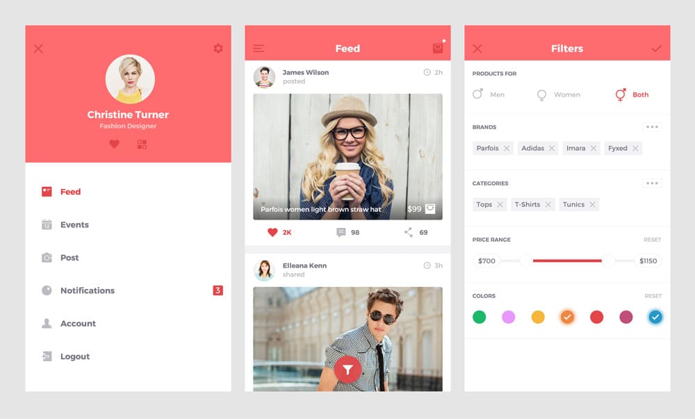 Latest Free Web Elements From September 2015 1 Free Ecommerce UI Kit PSD