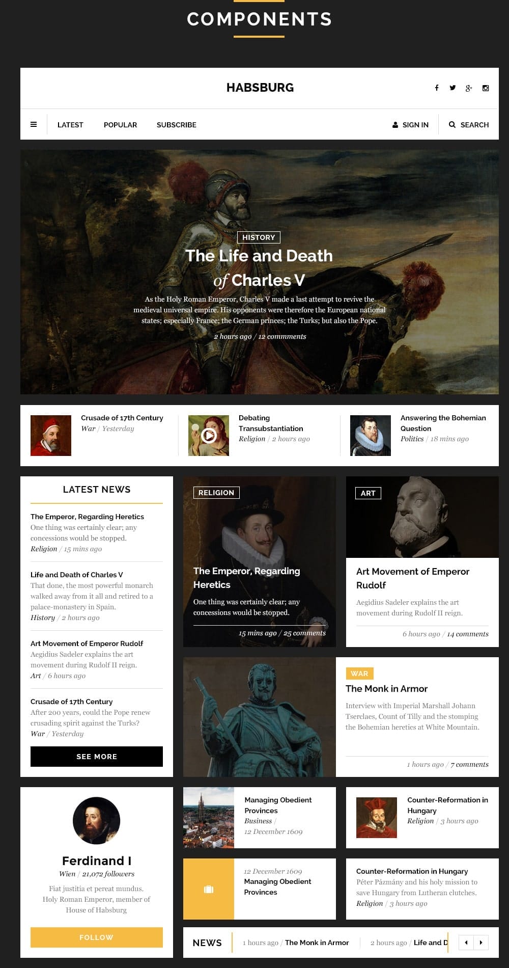 Latest Free Web Elements From September 2015 14 Habsburg UI Kit PSD