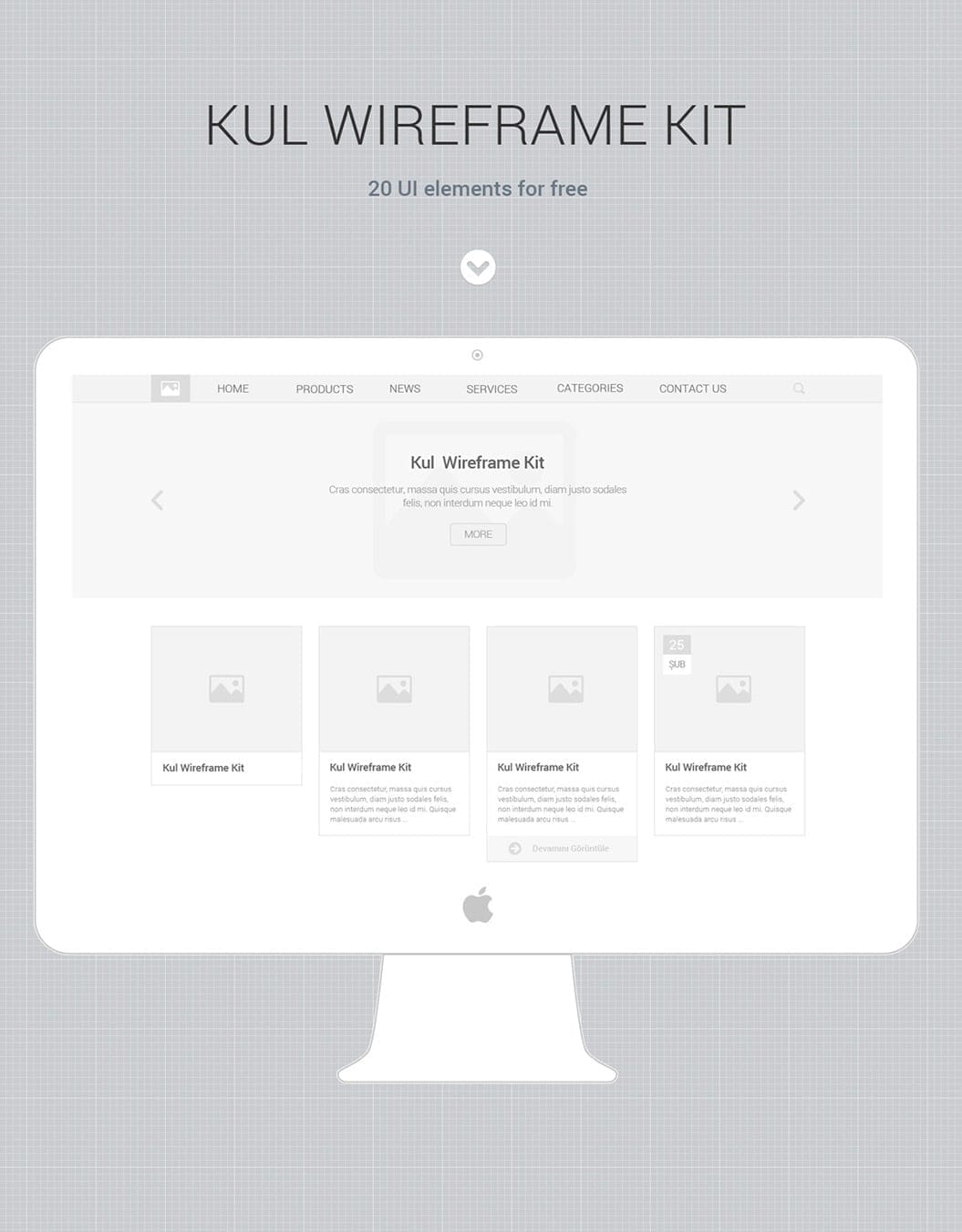 Latest Free Web Elements From September 2015 13 Kul Wireframe UI Kit PSD