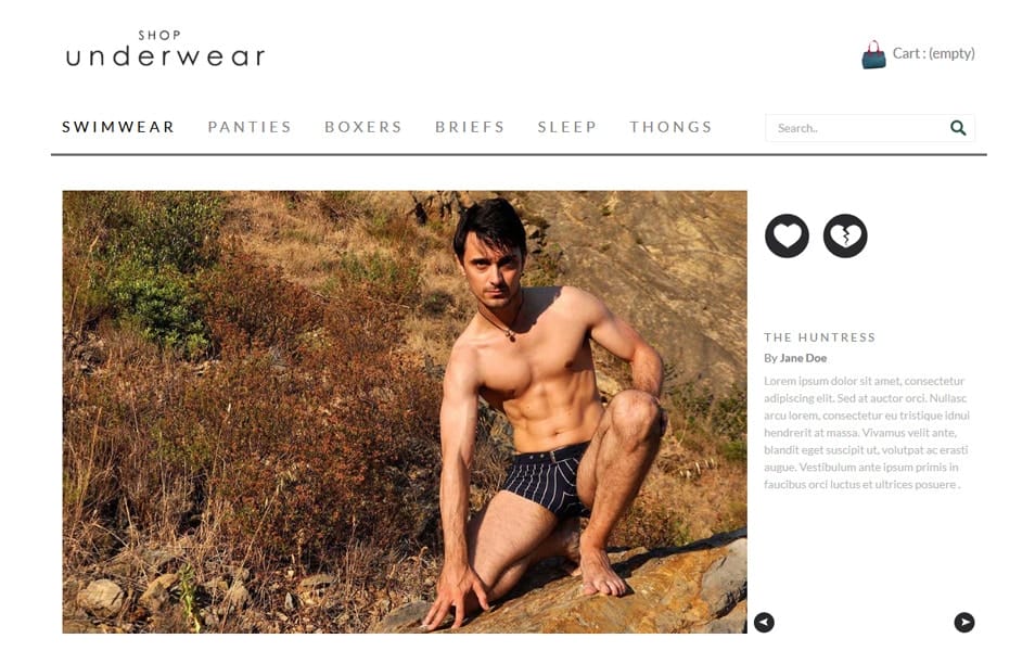 Shop Under Wear HTML Template