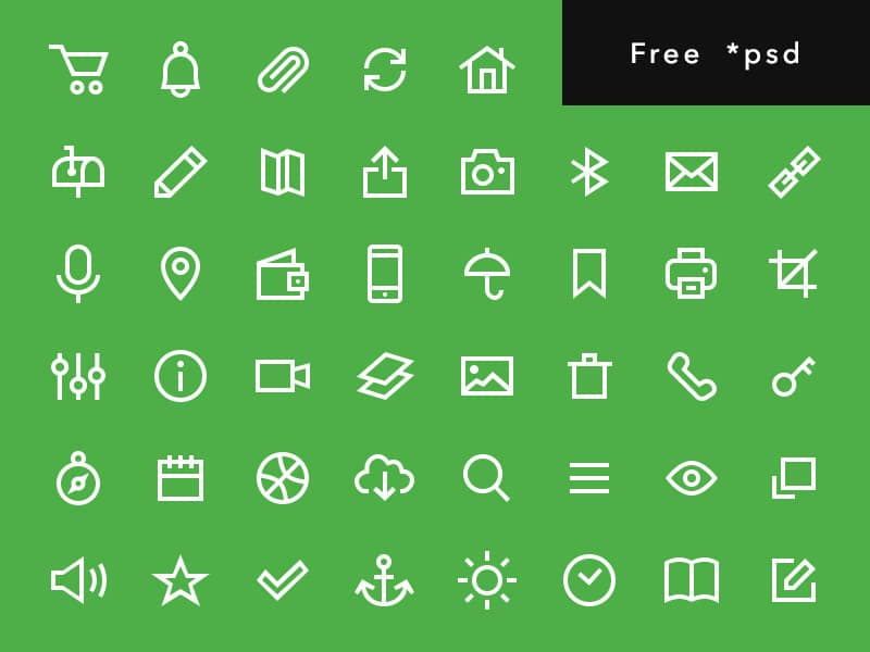 Latest Free Web Elements From September 2015 40 Uniicons
