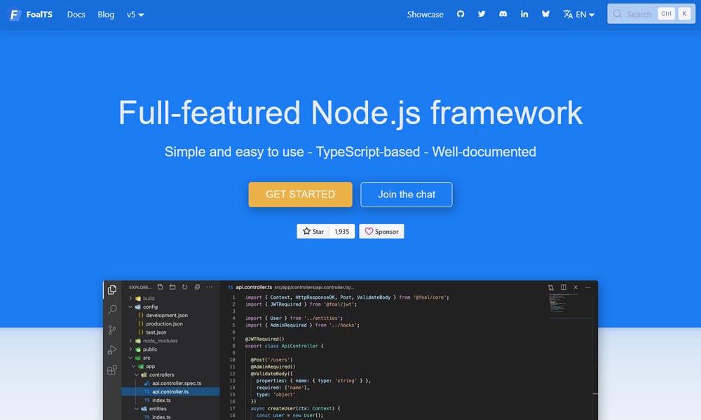 100+ Best Node.js Frameworks 16 FoalTS