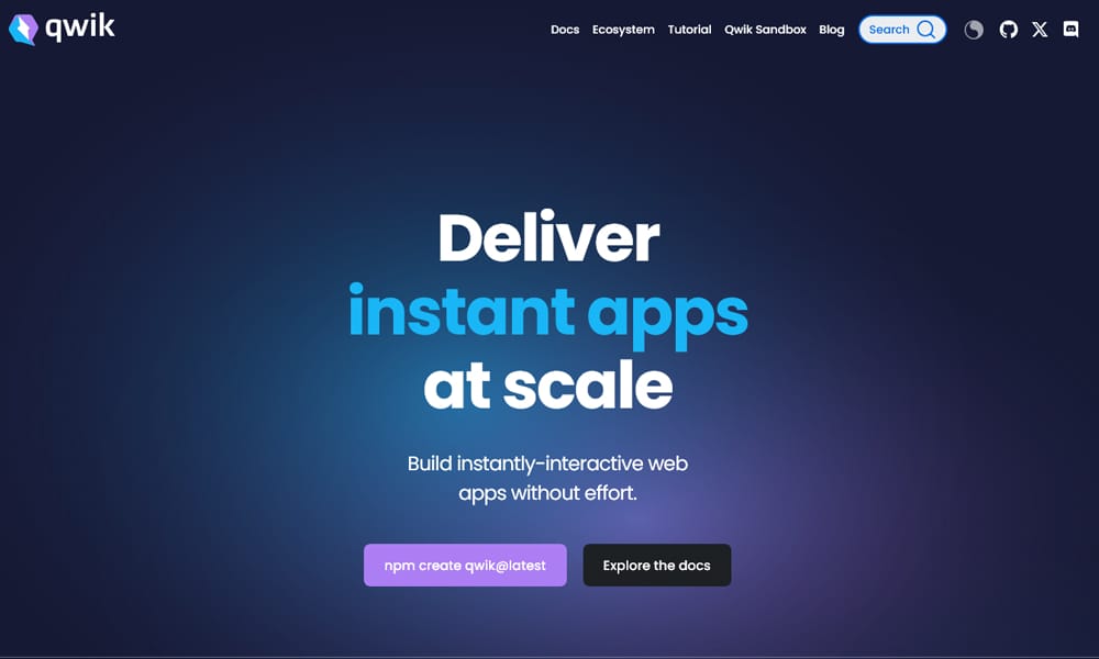 100+ Best Node.js Frameworks 39 Qwik City