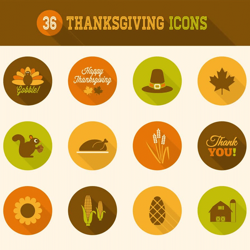 36 Thanksgiving Icons