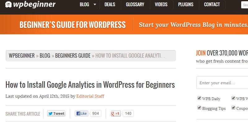 How to Install Google Analytics in WordPress for Beginners