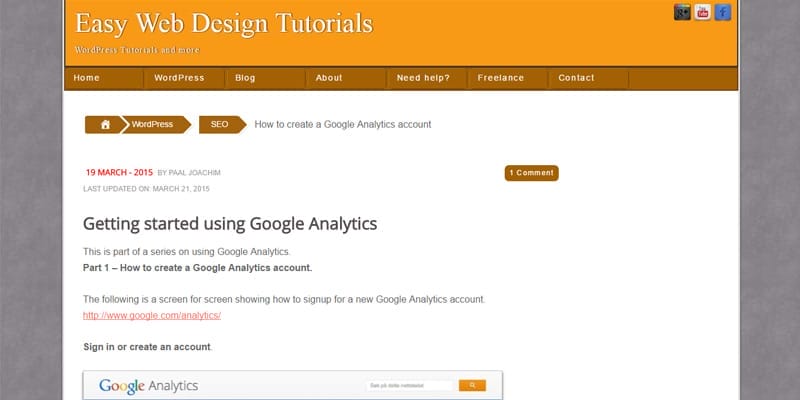 How to create a Google Analytics account